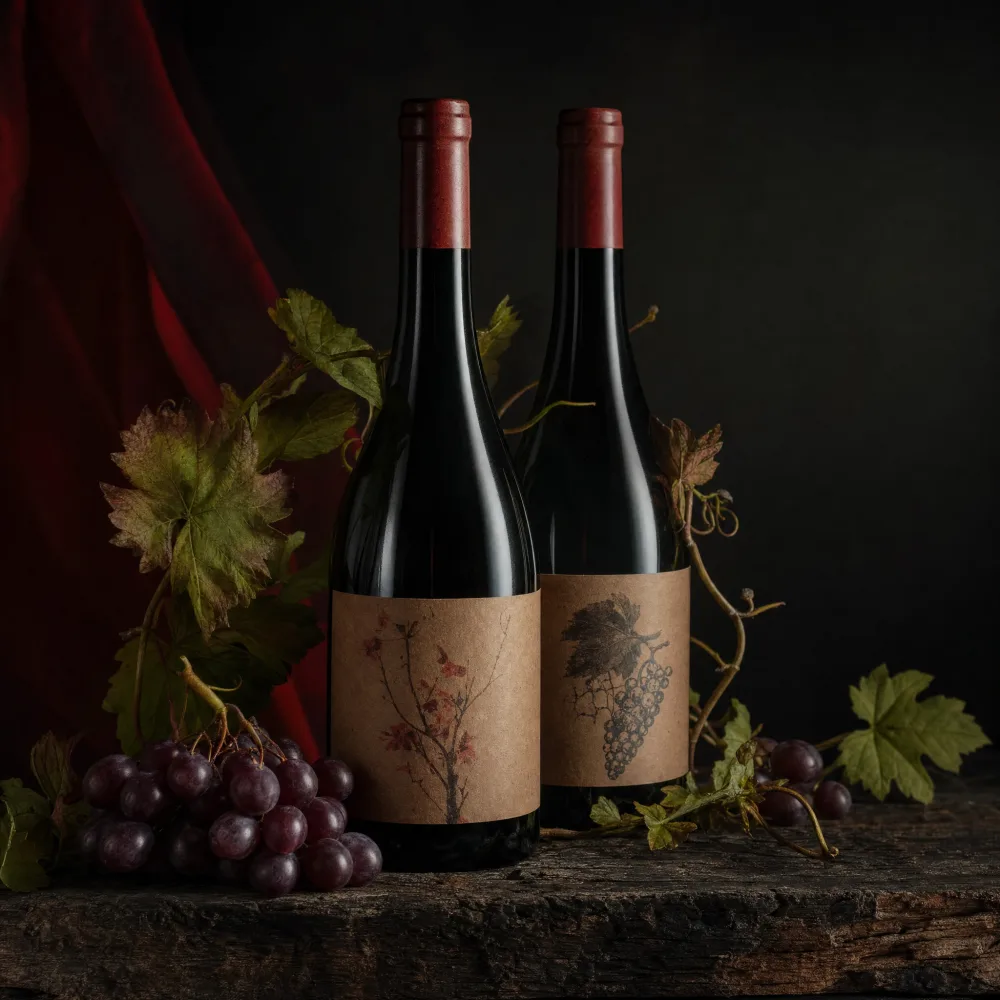 Botellas de vino natural